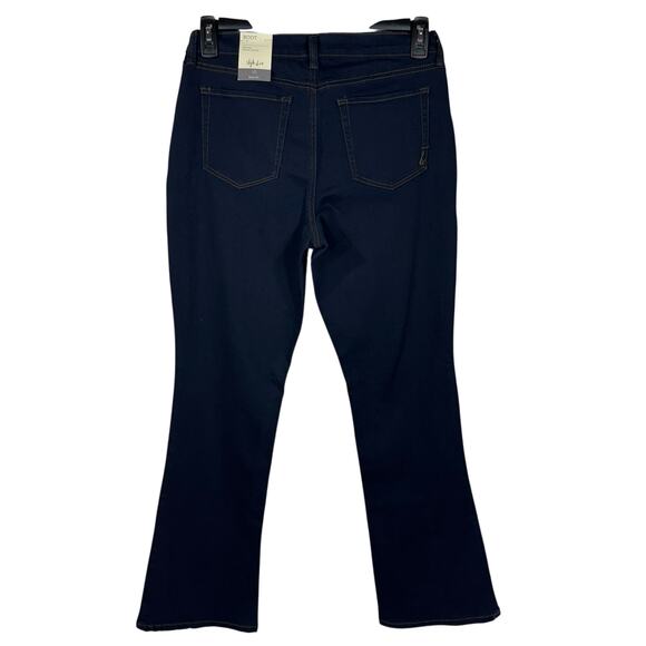Style & Co SZ 10 Boot Leg Bootcut Jeans Mid-Rise Stretch Pockets Zip-Fly Blue - Picture 4 of 9